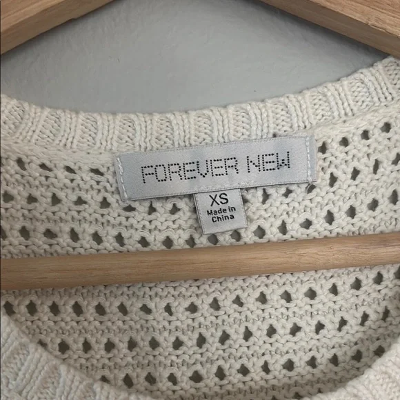 Forever New Cream Ribbed Tank Top - Picture 2 of 3